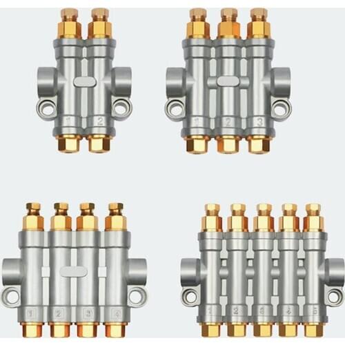 ZLFG 2/3/4/5 Ways Volumetric Grease/Oil Piston Distributor Value Manifold Block For Lubrication System/CNC Machine