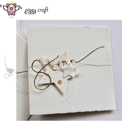 Piggy Craft metal cutting dies cut die mold Star letter decoration Scrapbook paper craft knife mould blade punch stencils dies