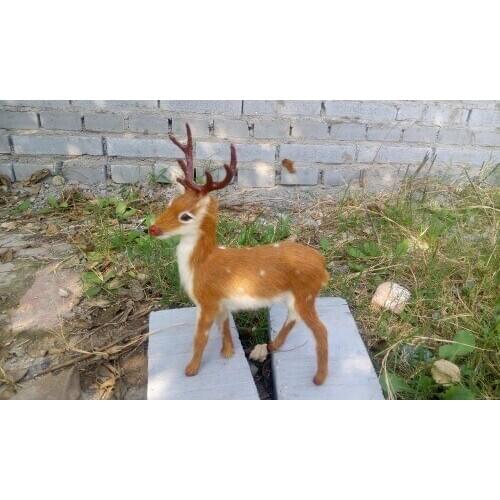 Cute simulation sika deer toy polyethylene & furs deer doll gift about 25x16CM 266