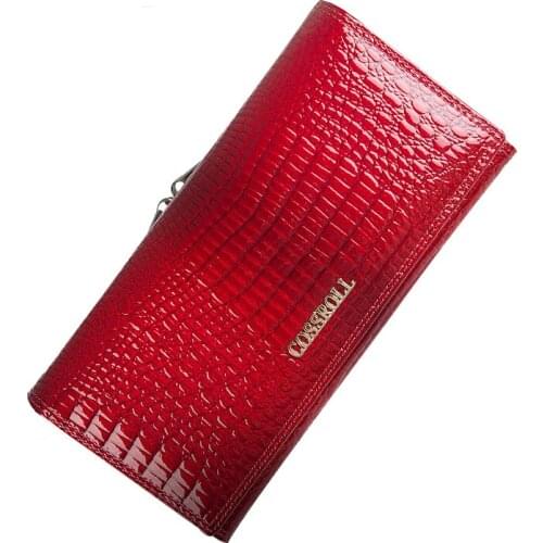 Fashion Womens Wallet Leather Long Style Multi-functional Purse Pocket Fashion Crocodile Pattern Ladies Clutch Bag Wallets