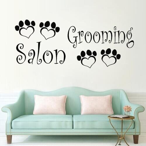 Grooming Salon Wall Decal Dogs Grooming Salon Best Friend Animals anime Best fiend Vinyl wall decal Grooming Salon Decor C492