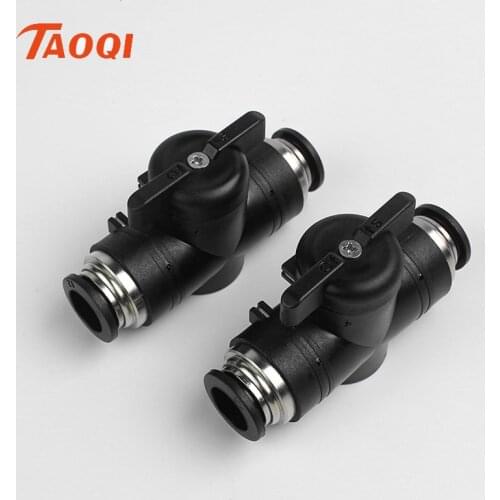 BUC-4mm/6mm/8mm/10mm/12mm Black pneumatic switch quick quick insertion PU air pipe joint hand valve air valve ball Current Limit