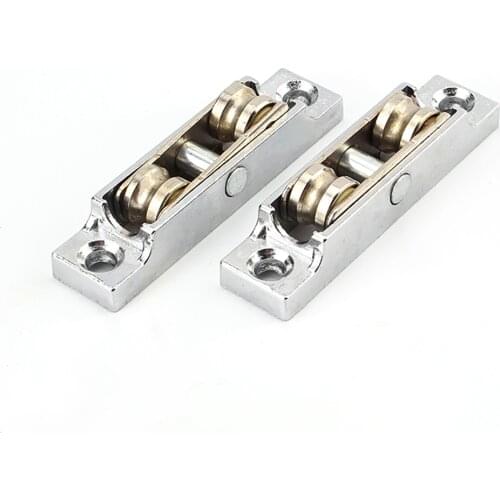 4 Pcs Plastic Steel Window Door and Window Pulley Sliding Window Glass Door Adjustable Double Roller 80/88 Groove Wheel