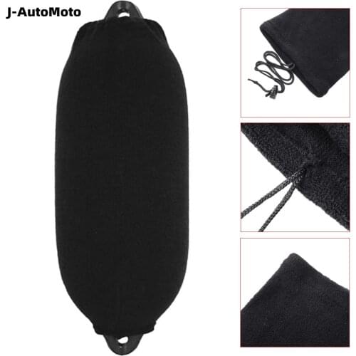 Factory direct supply Black Velvet Boat Fender Cover Boat Fender Cover For Center Rope Tube Style for Multiple size fenders