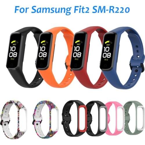 Silicone Sport Band Strap For Samsung Galaxy Fit 2 SM-R220 Watch Bracelet Replacement Watchband Correa For Samsung Galaxy Fit2