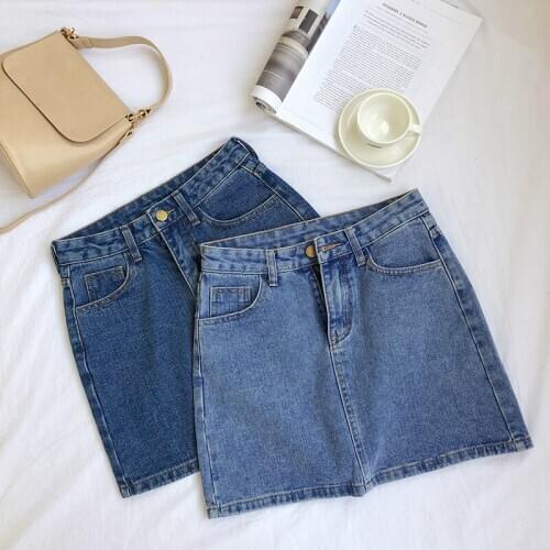 ROSYLION Denim Skirts For Women