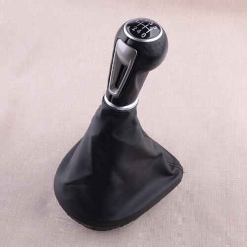 CITALL Gear Shift Stick Knob Gaiter Boot Cover Frame Fit For Seat Leon II Toledo III Altea XL 2006 2007 2008 2009 6 Speed