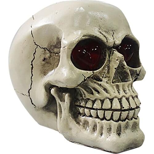 With Glowing Skull Resin Glowing Novel Halloween Decoration Haunted House Props Funny Shocker Toys электрошокер Christmas Gift
