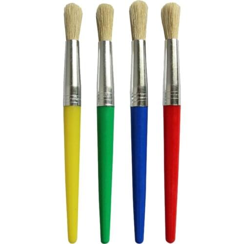 4pcs Kids Graffiti Diy Color Art Painting Brush Paint Brushes For Watercolor Hand-painted School Supplies Office Stationery