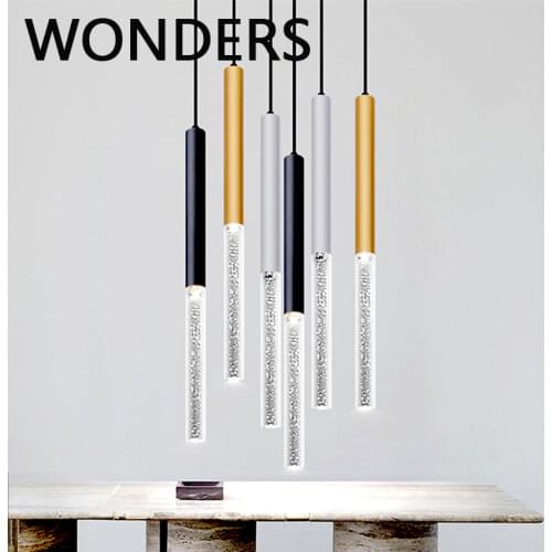 Modern Simple Long cylindrical LED pendant light Fashion home decoration ceiling lighting or bar livingroom pendant lamp lustre