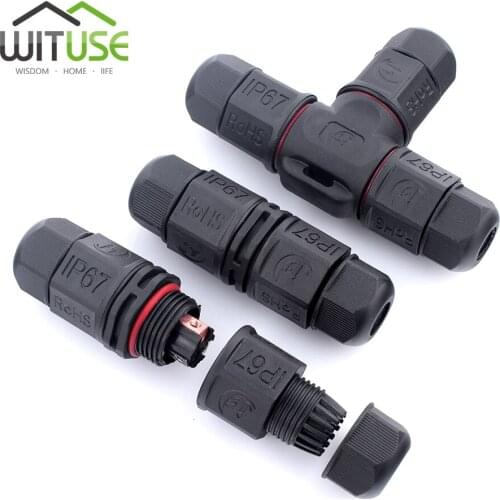 Outdoor Cable Connector 2-3 Way Waterproof Electrical Terminal Wire Adapter 3-pin 2-pin Cable Connector Plug Socket Junction