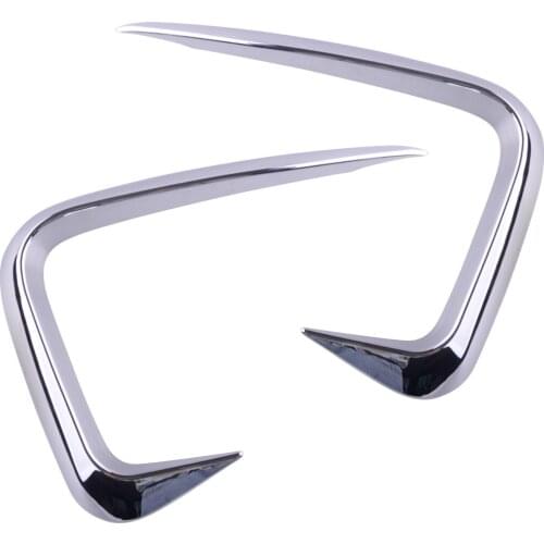 1 Pair Car ABS Chrome Front Fog Lamp Light Eyebrow Cover Trim Fit For Ford Explorer 2020 2021