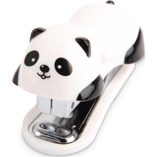 1 Pcs Mini Panda Stapler Set Cartoon Office School Supplies Staionery Paper Clip Binding Binder Book Sewer