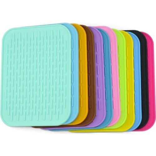 1 pc Heat Resistant Can Opener Non-slip Mat Table Placemat Coaster Kitchen Sink Mat Dishes Cup Dry Mat Rack Silicone Pot Holder