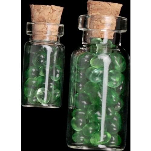 10pcs/pack Small Bottle Glass Jars Decoration Diy Containers Mini Cheap Message Vials Ornaments Cork Stopper Mason Jar