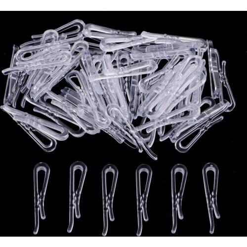 200Pcs 40*3mm Plastic Clip With Teeth For Dress Shirt Garment Packaging DIY