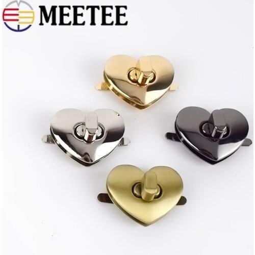 5Pcs Female Handbag Metal Locks Button Bag Twist Turn Lock For DIY Replacement Bags Purse Snap Clasp Closure Hardware Accessory
