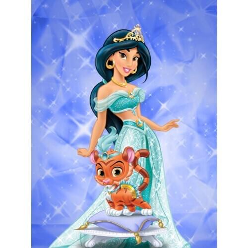 5D Diy Diamond Painting Disney Princess Full Square Cartoon Diamond Embroidery Cross Stitch Rhinestone Painting Home decor gift