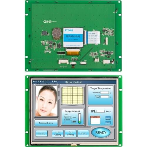 8 Inch Smart Serial LCD Monitor Module with Controller Board + Software + Touch Screen for Indusrial