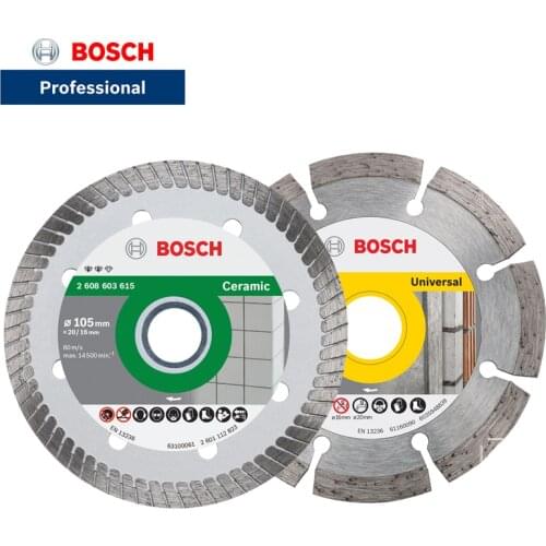 Bosch 105mm Diamond Disc General Marble Sheet Marble Material Concrete Vitrified Brick Cutting Dry and Wet Sheet Angle Grinder