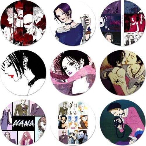 Nana anime DIY painted Icons Pins Badge Decoration Brooches Metal Badges For Clothes Backpack Decoration 58mm