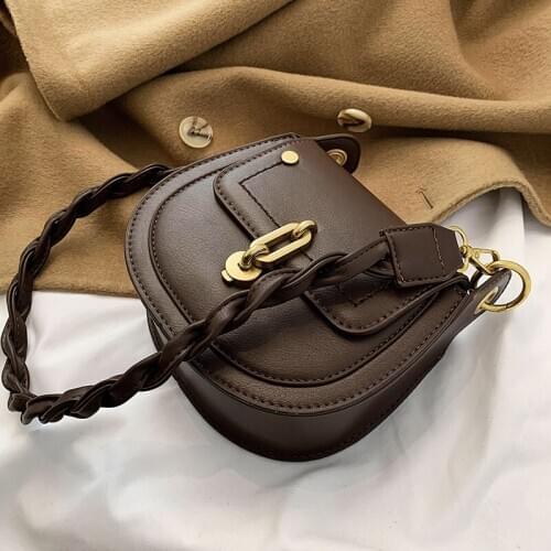 Designer Satchel Women Crossbody Shoulder Bag 2021 New Leather Saddle Bags Female Flap Handbag And Purse