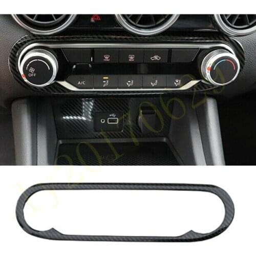 For Nissan Sylphy Sentra 2020 carbon fiber console AC switch control frame trim Car modification Auto parts