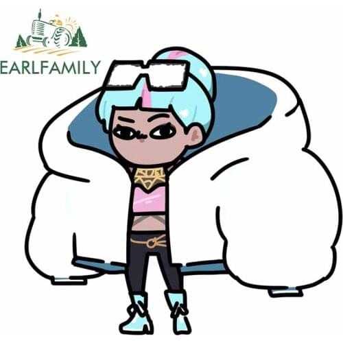 EARLFAMILY 13cm x 12.1cm For Cartoon Motorcycle Car Stickers Personality Creative Decal Car Styling Graffiti Waterproof Decor