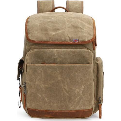 Camera Batik Canvas Soft Padded Large Capacity Outdoor Travel Men Women Shoulders Backpack Casual Video Shooting Carrying Case