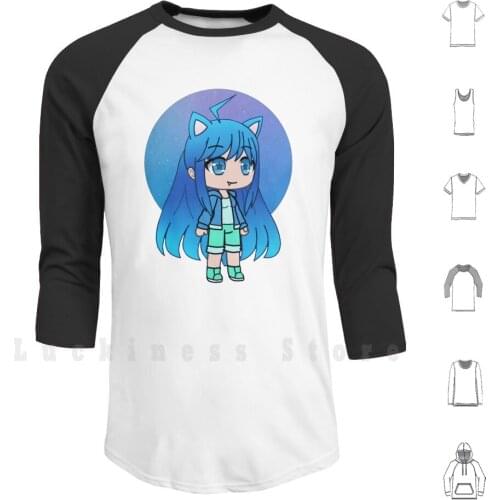 Aqua Chan Cute Gacha Girl Hoodies Long Sleeve Gacha Series Cute Girl Anime Cartoon Manga Chibi Kawaii Comic