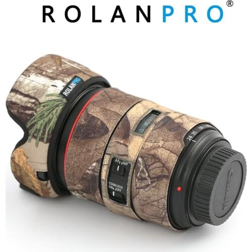 ROLANPRO Camera Lens Coat Camouflage for Canon EF 24-105mm f4L IS II USM Lens Protective Sleeve for Canon lens Protection Case