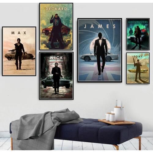 Canvas Painting Posters And Prints Wall Art Picture Blade Runner Movie Car Legends Vintage Poster Decorative Home Decor Plakat