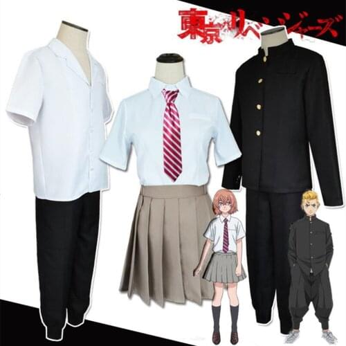 JK School Outfits Shirt Tokyo Revengers Tachibana Hinata Anime Cosplay Costume