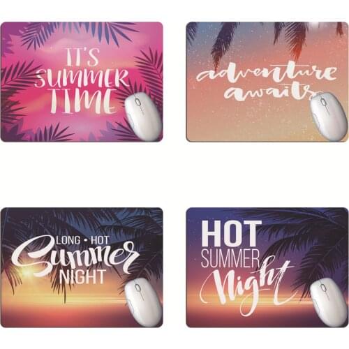 Beach Scenery Mouse Pad Student Computer Mouse Non-slip Notebook Pad Office Keyboard Protection Pad Meal Waterproof Table Mat
