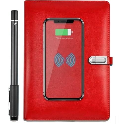 Leather Smart Notebook Paper screen synchronization Digital Ios Android Tablet Electronic Notebook With Smart Pen power bank Usb