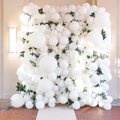 Beautiful Wedding Balloons 5/10/12/18/36 inch Latex Round Mini Jumbo White Balloon Arch Decoration