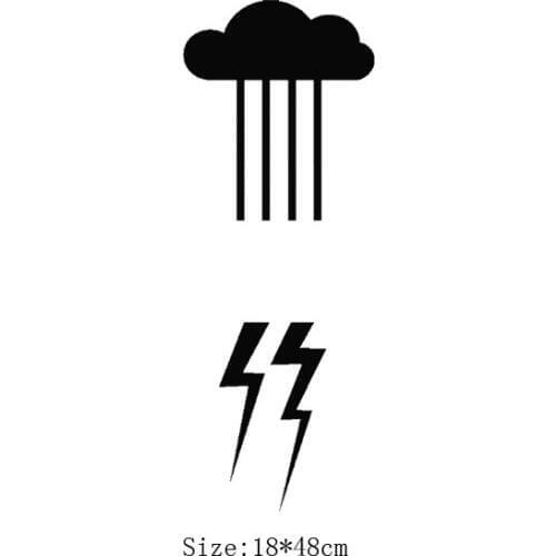 KUCADA cloud and lightning switch sticker home decor wall sticker for living room bedroom DIY art decal WP1373
