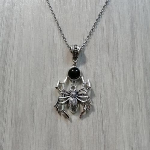 New Fashion Spider Pendant Necklace, Gothic Punk Necklace, Womens Party Jewelry Gift
