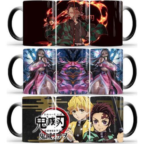 2020 New 1Pcs 350 mL Demon Slayer: Kimetsu No Yaiba Heat Temperature Sensitive Mug Color Changing Cartoon Anime Coffee Mug Cups