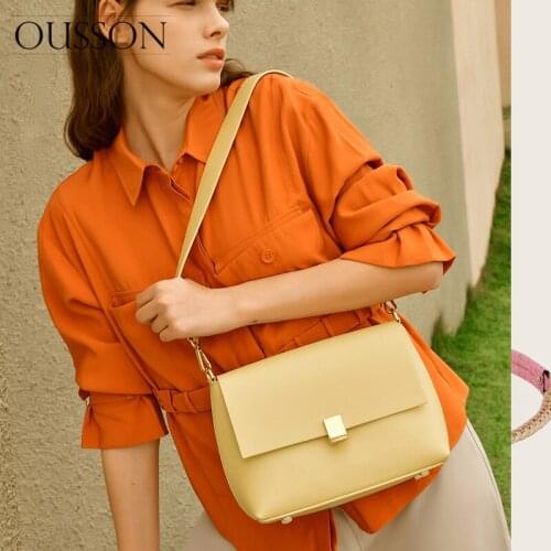 OUSSON 2021 New Design Leather Large Capacity Underarm Bag Fashion Crossbody Bag Multifunctional Shoulder Bag For Women