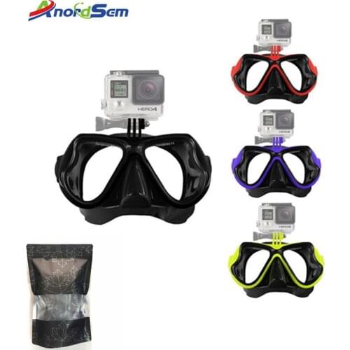 Anordsem For Gopro Accessories Swim Glasses Diving Mask Mount For Gopro Hero7 6 5/3+/4 SJCAM SJ4000/8000 For Xiaomi yi 4k Camera