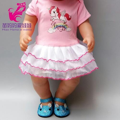 New born baby Doll clothes pants shirt tutu skirt for 18" 45cm american dolls clothes set toys clothes girl birthday gift