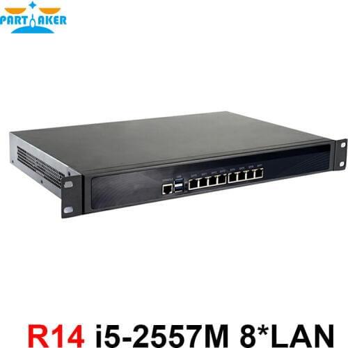 Partaker R14 8*Intel 82574L Gigabit Ethernet Router Server VPN Firewall Appliance with i5 2557M i5 2467M processor