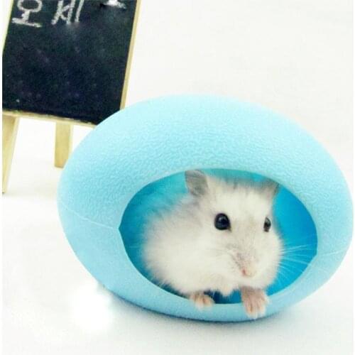 Cute Nest For Small Animal Egg Shaped Hamster House Bed Hamster Plastic Sleeping Bed Mouse House Toy Pet Supplies