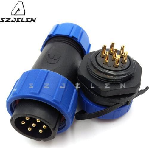 SP2110/SY2112, 7 pin Wire power connector plug and socket, Industrial waterproof connector high quality IP68 21mm