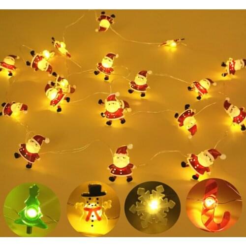 Santa Claus Christmas Tree LED Light String Merry Christmas Decor for Home 2021 Christmas Ornaments Xmas Gifts New Year Navidad