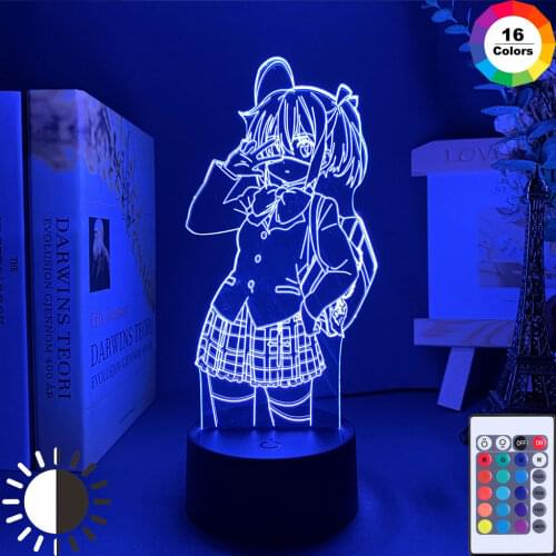 Rikka Takanashi Led Night Light for Bedroom Decor Nightlight Birthday Gift Anime 3d Lamp Rikka Love Chunibyo Other Delusions