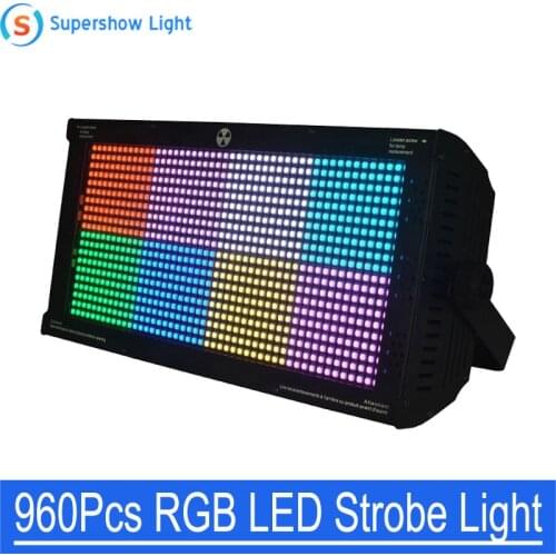 LED Strobe Wash Effect Light 960x0.3W RGB 3in1 8-Section Dot Matrix Stage Lighting