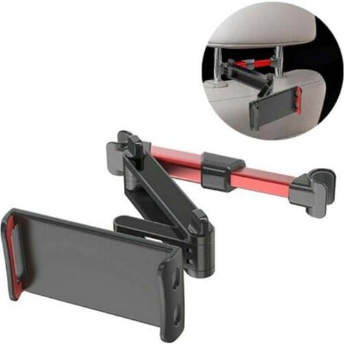 Telescopic Car Rear Pillow Phone Holder Tablet Car Stand Seat Rear Headrest Mounting Bracket for 4.7-12.9 Inch Phone Tablet#g3