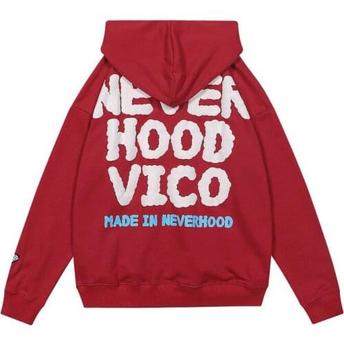 2021 Unisex Foaming Printed Oversize Hip Hop Hoodies With Hood Fashion Streetwear Couples Painted Pullover Sweatshirt Tops